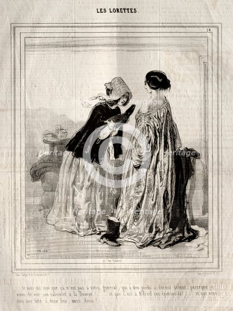 Les Lorettes, 1842. Creator: Paul Gavarni (French, 1804-1866).