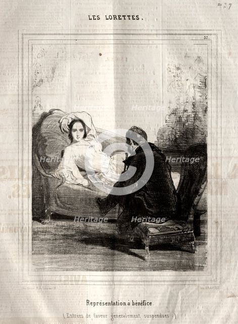 Les Lorettes, 1842. Creator: Paul Gavarni (French, 1804-1866).