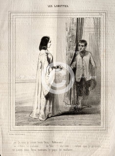 Les Lorettes, 1842. Creator: Paul Gavarni (French, 1804-1866).
