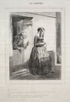 Les Lorettes, 1842. Creator: Paul Gavarni (French, 1804-1866)