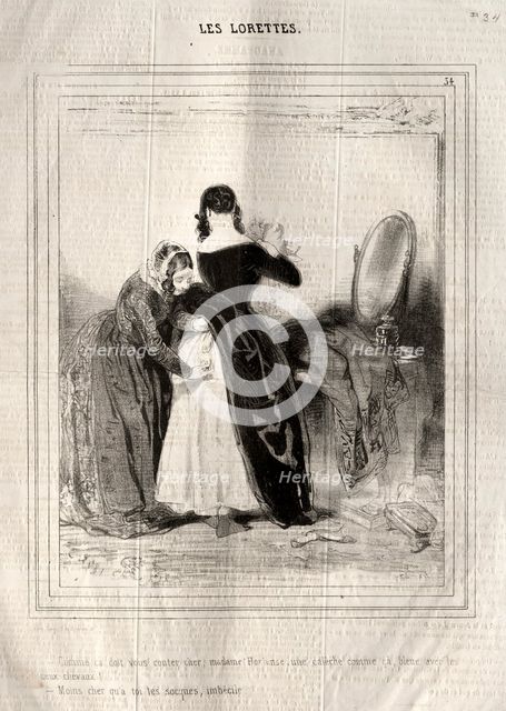Les Lorettes, 1842. Creator: Paul Gavarni (French, 1804-1866).