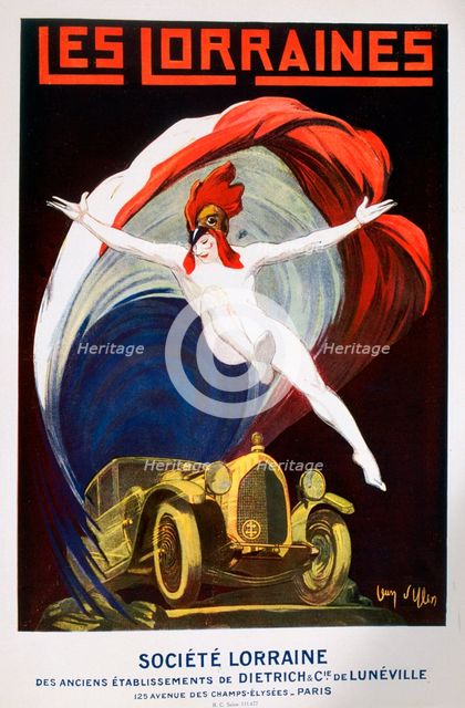 'Les Lorraines', poster for the Société Lorraine, 1925. Artist: Jean Villemot