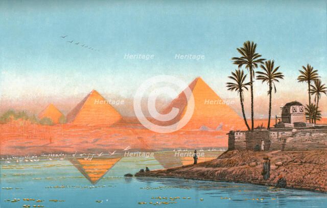 ''Les pyramides de Gizeh; Le Nord-Est Africain', 1914. Creator: Unknown.