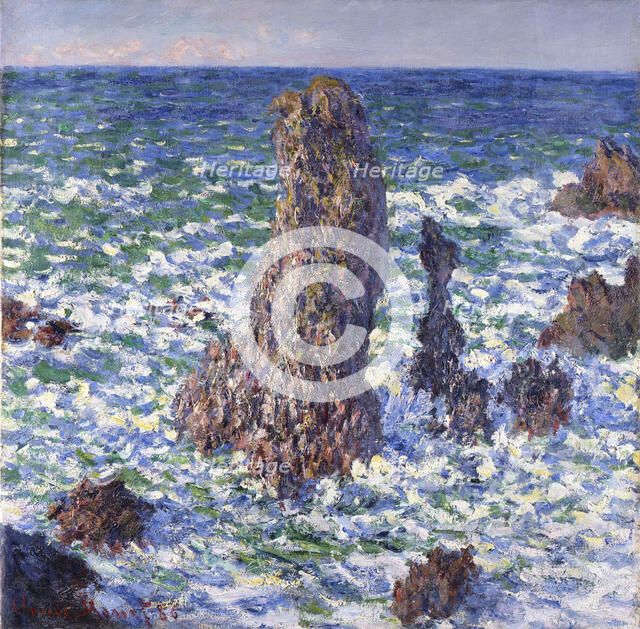 Les Pyramides de Port-Coton, effet de soleil , 1886. Creator: Monet, Claude (1840-1926).