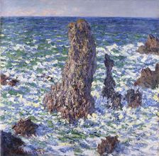 Les Pyramides de Port-Coton, effet de soleil , 1886. Creator: Monet, Claude (1840-1926)