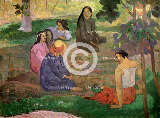 'Les Parau Parau (Conversation)', 1891. Artist: Paul Gauguin