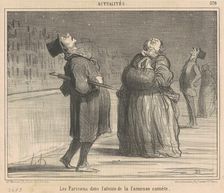 Les Parisiens dans l'attente de la fameuse comète, 19th century. Creator: Honore Daumier