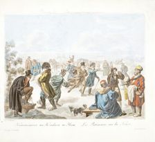 Les Patineurs sur la Neva, c1811-c1813. Creators: Unknown, Emelyan Mikhailovich Korneev
