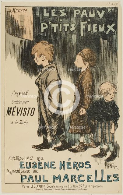 Les Pauv' P'tits Fieux, 1892. Creator: Theophile Alexandre Steinlen.