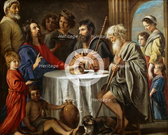 Les pèlerins d'Emmaus (The Supper at Emmaus), c. 1645. Creator: Le Nain, Antoine (1588-1648).