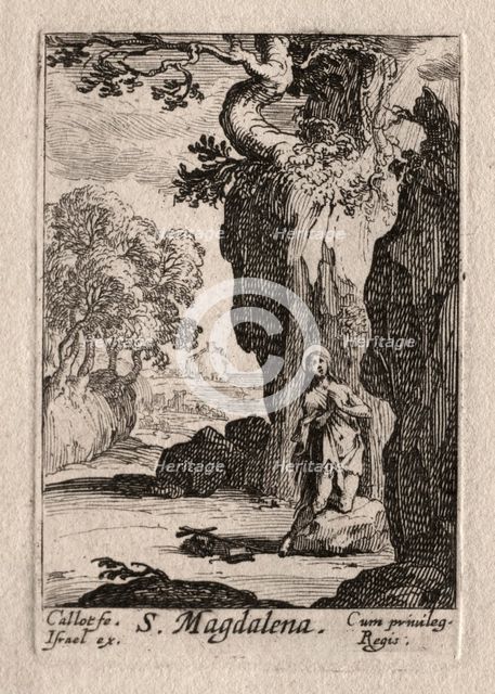 Les Penitents: St. Madeleine repentante. Creator: Jacques Callot (French, 1592-1635).