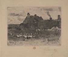 Les Petites Chaumieres, 1878. Creator: Felix Hilaire Buhot