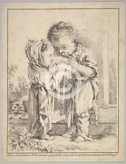 Les Petits Buveurs de Lait (The Little Milk Drinkers), 18th century. Creator: Unknown.