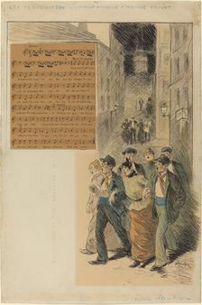 Les petits joyeux, 1891. Creator: Theophile Alexandre Steinlen