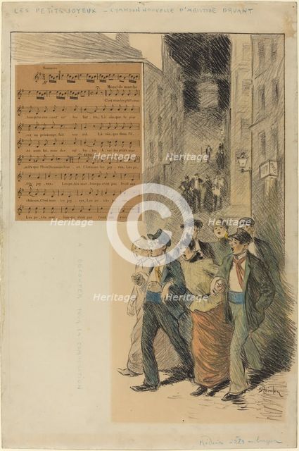 Les petits joyeux, 1891. Creator: Theophile Alexandre Steinlen.