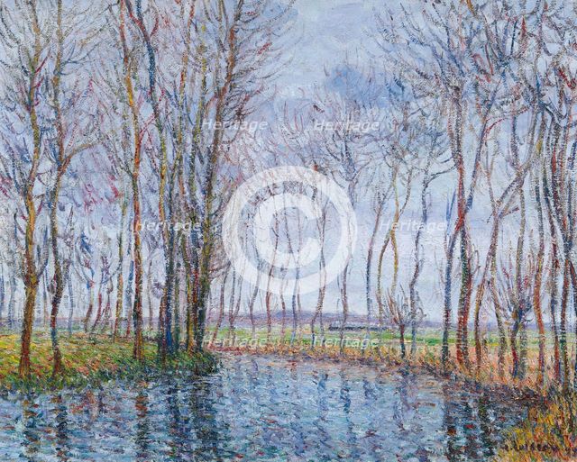 Les peupliers au bord de la rivière (Poplars by the river), 1899. Creator: Loiseau, Gustave (1865-1935).