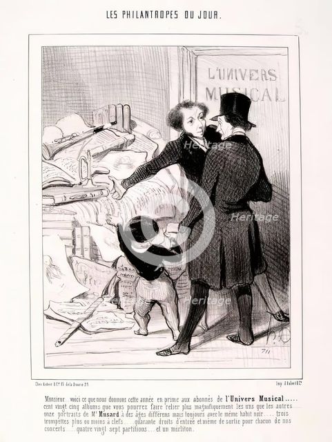 Les Philantropes du Jour. 'Monsieur voici que nous donnons cette année...', 1845. Creator: Honore Daumier.