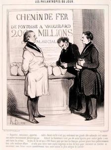 Les Philantropes du Jour. Apportez, messieurs, apportez... 1845. Creator: Honore Daumier