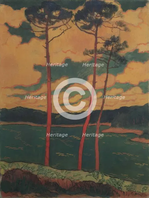 Les Pins rouges, 1888. Creator: Lacombe, Georges (1868-1916).