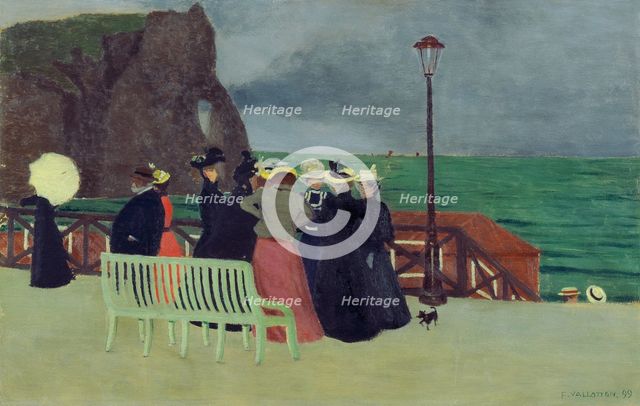 Les planches à Etretat, 1899. Creator: Vallotton, Felix Edouard (1865-1925).