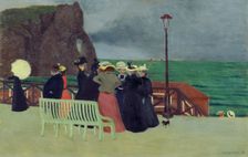 Les planches à Etretat, 1899. Creator: Vallotton, Felix Edouard (1865-1925)