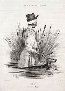 Les Plaisirs de la chasse: LArrêt, 1842. Creator: Alade Joseph Lorentz (French, 1813-after 1858)