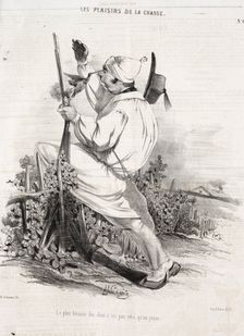 Les Plaisirs de la chasse: Le plus bécasse des deux nest pas celui quon pense, 1842. Creator: Alade Joseph Lorentz (French, 1813-after 1858)