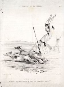 Les Plaisirs de la chasse: Maladresse, 1842. Creator: Alade Joseph Lorentz (French, 1813-after 1858)