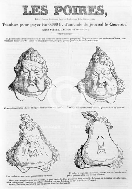 Les Poires, c1831.  Creator: Honore Daumier.