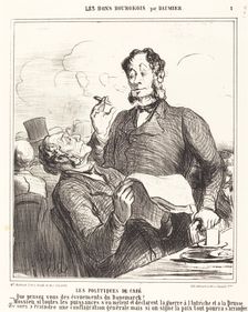 Les politiques de café, 1864. Creator: Honore Daumier