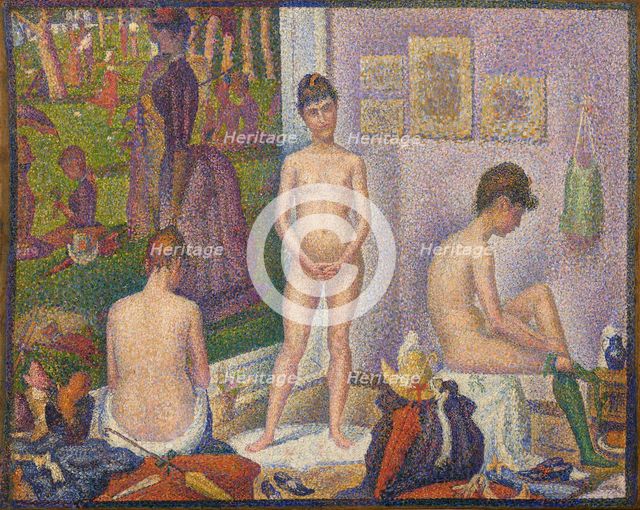 Les Poseuses, Ensemble (Petite version), 1888. Creator: Seurat, Georges Pierre (1859-1891).