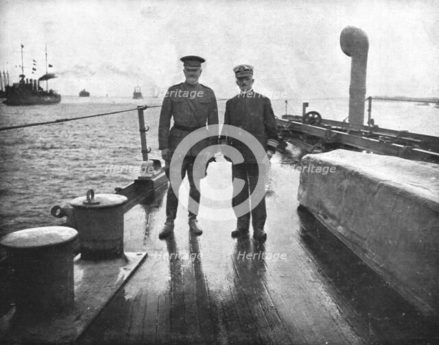 'Les Premiers Contingents Americains en France; Le general Pershing et le vice-amiral..., 1917. Creator: Jean Clair-Guyot.