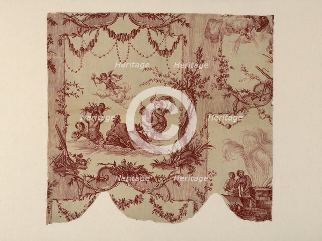 Les Quatre Éléments (The Four Elements) (Furnishing Fabric), France, c. 1780. Creator: Oberkampf Manufactory.