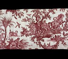 Les Quatre Parties du Monde (Four Quarters of the Globe) (Furnishing Fabric), France, c.1794. Creator: Christophe-Philippe Oberkampf