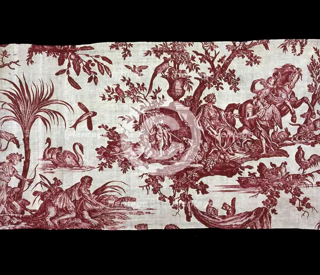 Les Quatre Parties du Monde (Four Quarters of the Globe) (Furnishing Fabric), France, c.1794. Creator: Christophe-Philippe Oberkampf.