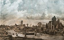 'Les ruines de Sermaize-les-Bains (Marne) 1914. Creator: Pierre Vignal