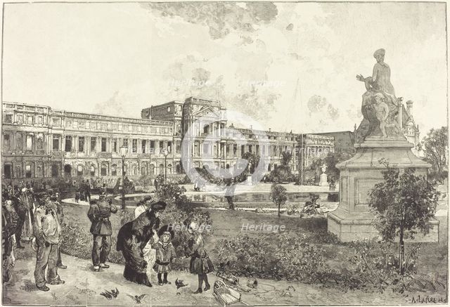 Les ruins du Palais des Tuilleries avant leur démolition, 1883. Creator: Auguste Lepere.