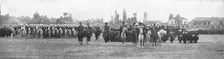 Les Russes en perse et en armenie; Les Cosaques du shah alignes le 8 janvier 1916..., (1924) Creator: Unknown