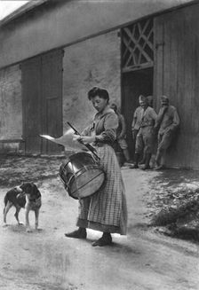 Les Remplacantes; La Garde Champetre. A Hangest-en-Santerre, en arriere du front de la Somme...1916 Creator: Unknown