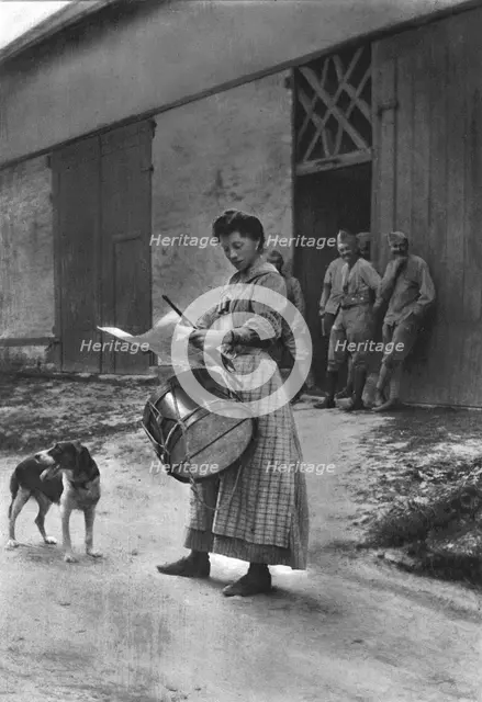 'Les Remplacantes; La Garde Champetre. A Hangest-en-Santerre, en arriere du front de la Somme...1916 Creator: Unknown.