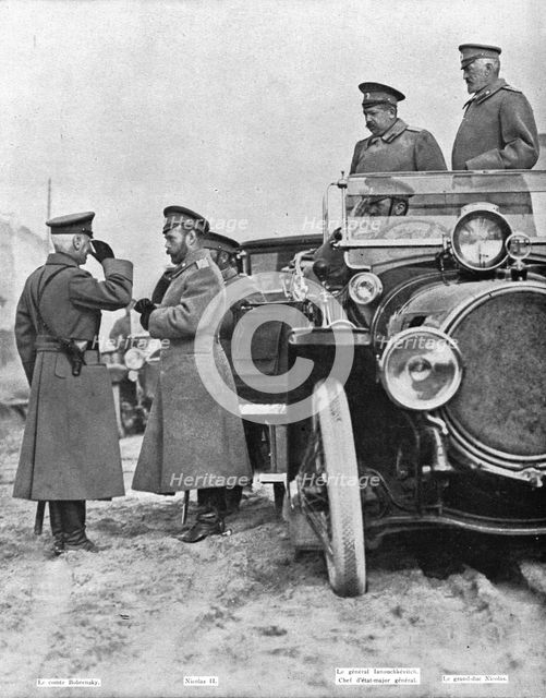 ''Les Revers Russes; une visite du Tsar a ses armees', 1915. Creator: Unknown.