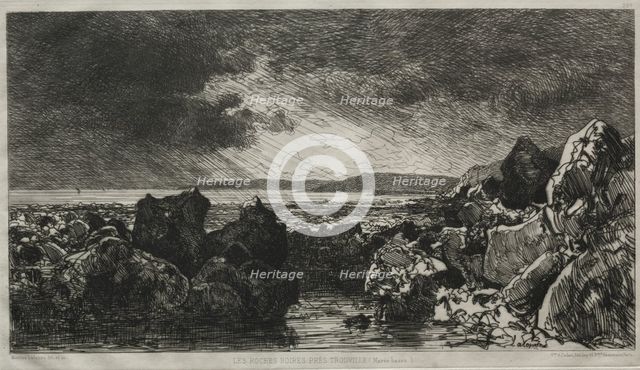Les roches noires près Trouville. Creator: Maxime Lalanne (French, 1827-1886).