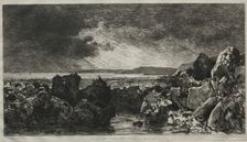 Les roches noires près Trouville. Creator: Maxime Lalanne (French, 1827-1886)