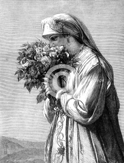 "Les Roses." by Portaels, 1873. Creator: William Biscombe Gardner.
