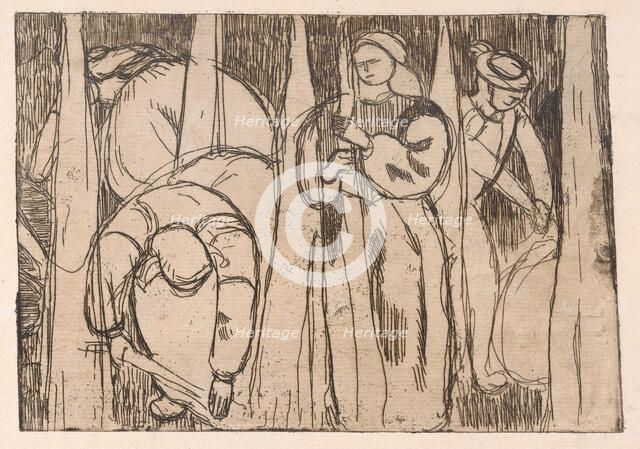 Les Rouisseuses (The Flax Gatherers), 1893. Creator: Armand Seguin.