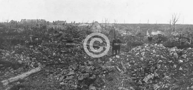 'Les succès Britanniques, entre Arras et Lens; A travers la champ de bataille: l'emplacement...1917. Creator: Unknown.