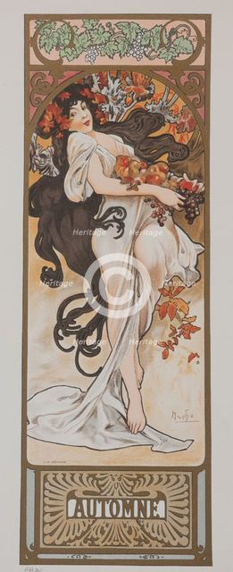Les Saisons. Automne, 1897. Creator: Mucha, Alfons Marie (1860-1939).