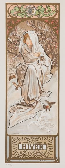 Les Saisons. Hiver, 1897. Creator: Mucha, Alfons Marie (1860-1939)