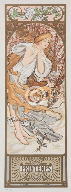 Les Saisons. Printemps, 1897. Creator: Mucha, Alfons Marie (1860-1939).