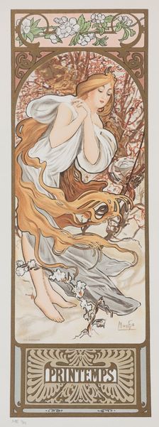 Les Saisons. Printemps, 1897. Creator: Mucha, Alfons Marie (1860-1939)
